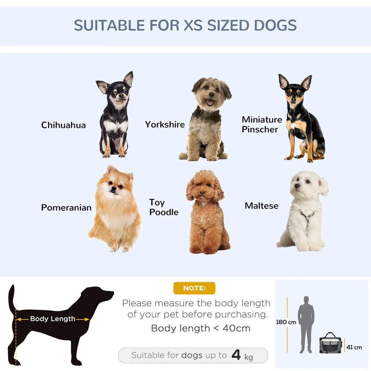 60cm Foldable Pet Carrier with Cushion Soft Sided Travel Crate for Cats and Small Dogs Grey
