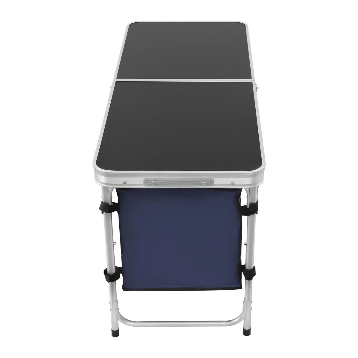 3 Height Adjustable Folding Camping Table Aluminium Storage Bags 35kg for Picnic BBQ Outdoor Garden Party