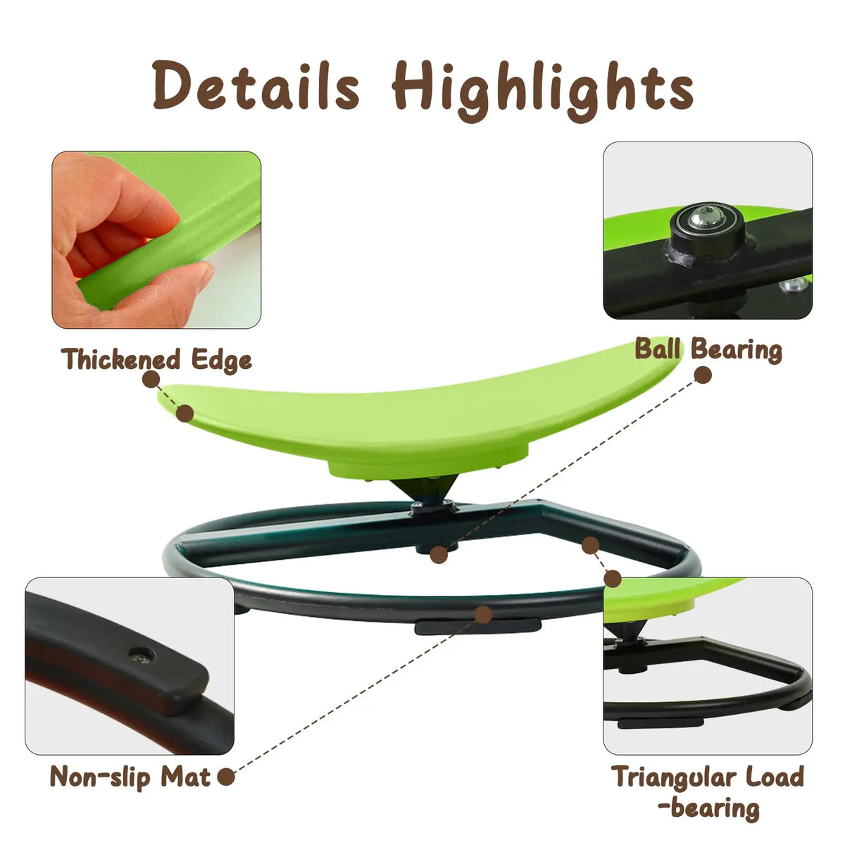 Kids Sensory Spin Chair Swivel Sit and Spin Toy for Coordination