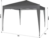 3x3M Pop Up Gazebo Waterproof Outdoor Garden Canopy Shelter