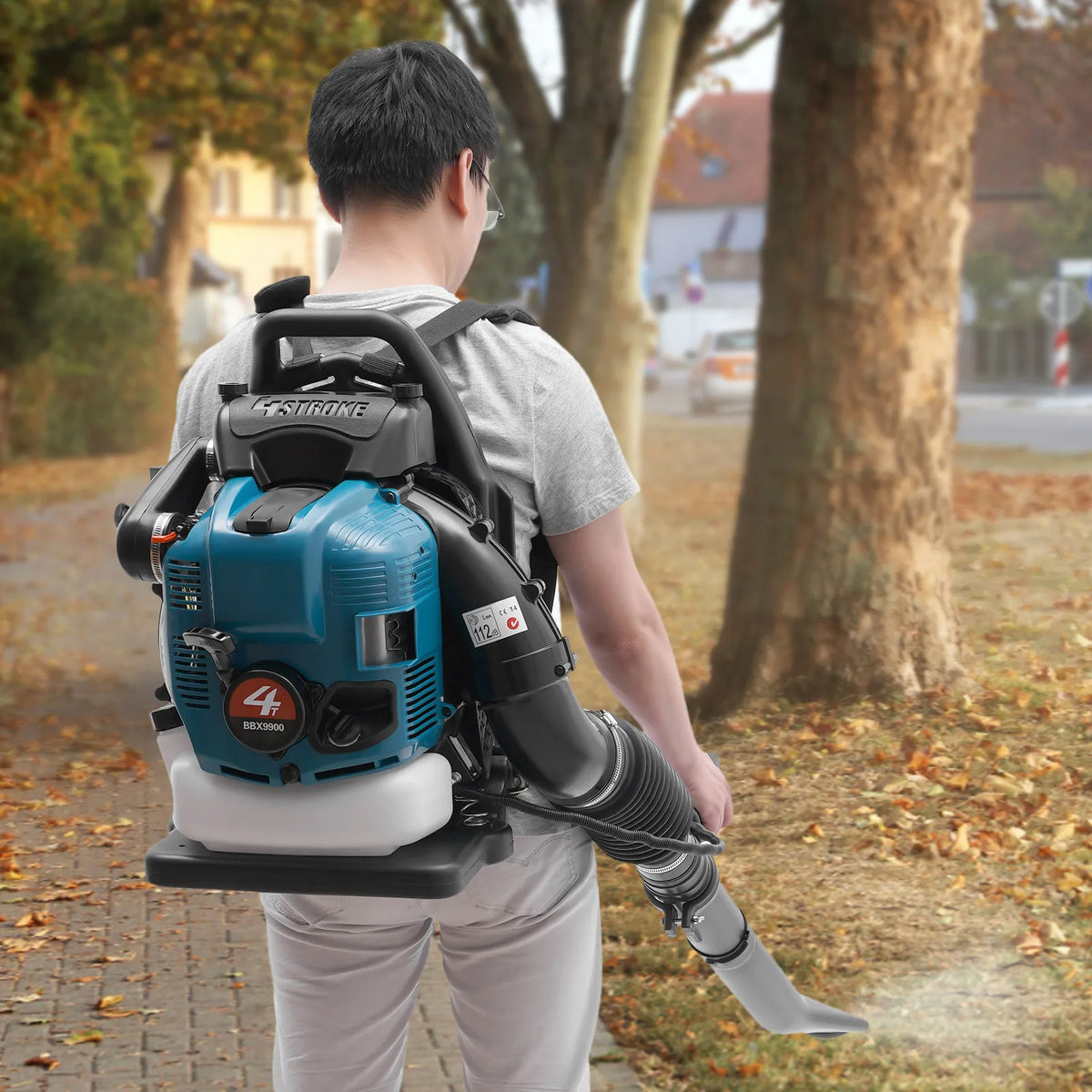 75.6cc 4-Stroke Backpack Leaf Blower, 2.6kW, 1.9L Tank