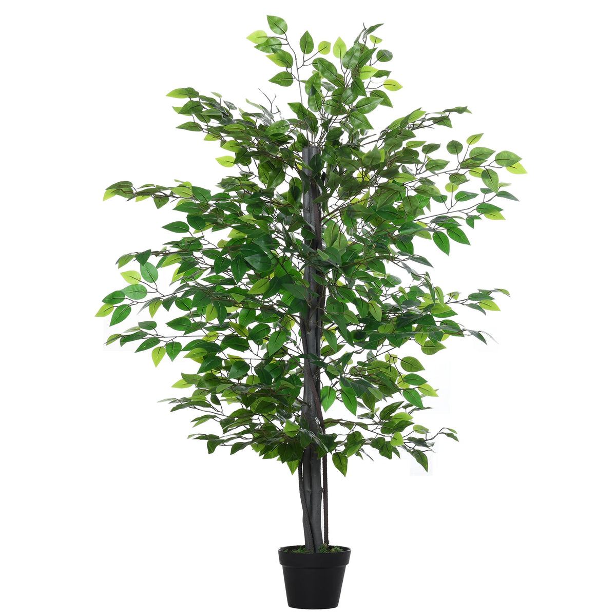 145cm Artificial Banyan Plant Faux Decor Tree with Pot, Indoor/Outdoor
