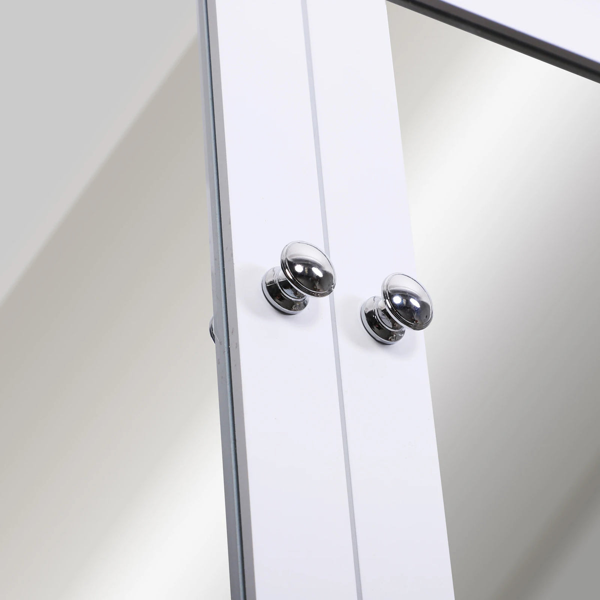 Wall-mounted Cabinet Mirror Door Bathroom Organiser, White