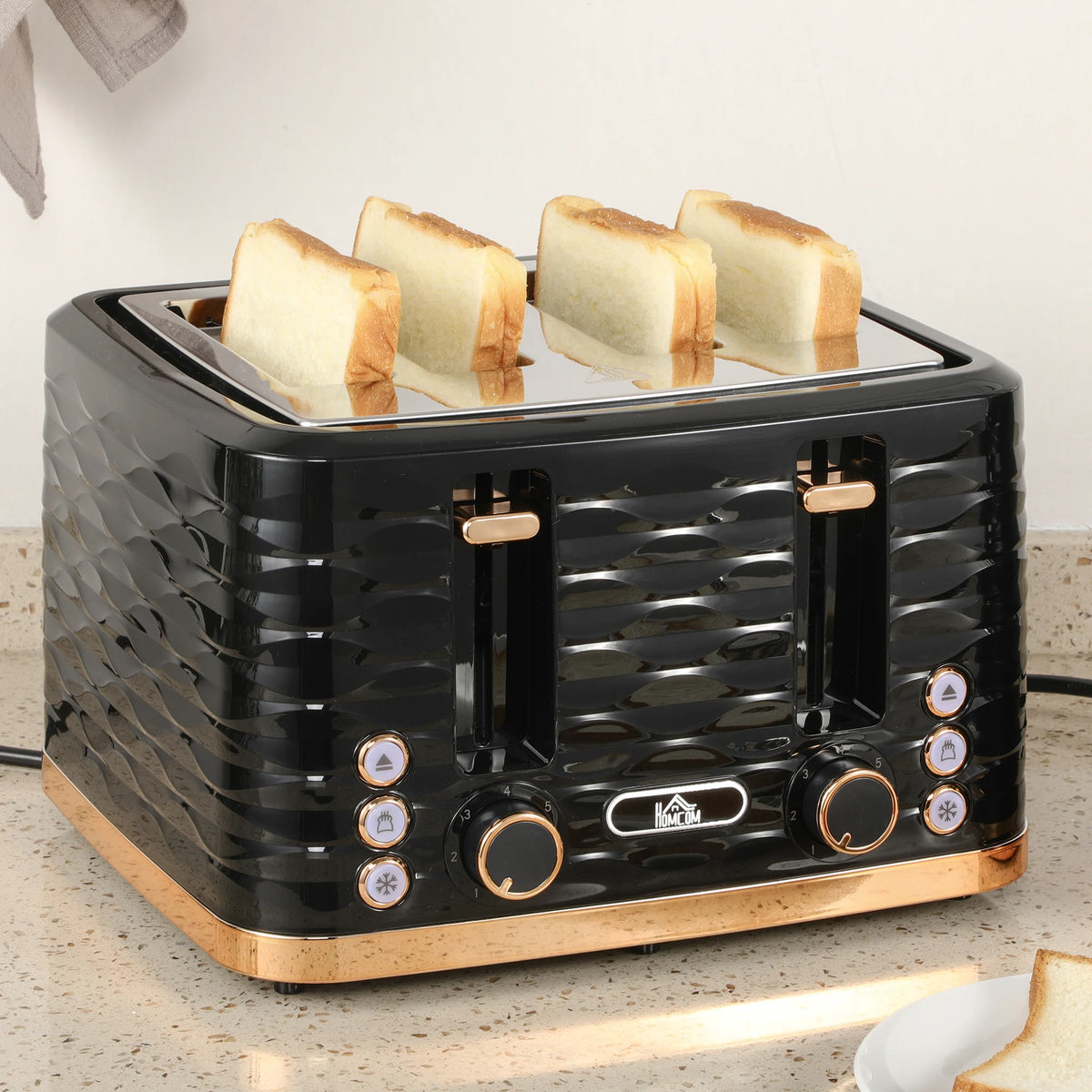 4-Slice Toaster with 7 Browning Levels, 1600W