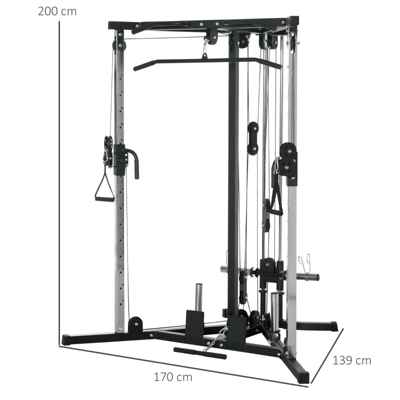 Multifunction Home Gym Machine with Pull Up Bar – 15 Position Adjustable Strength Training Equipment
