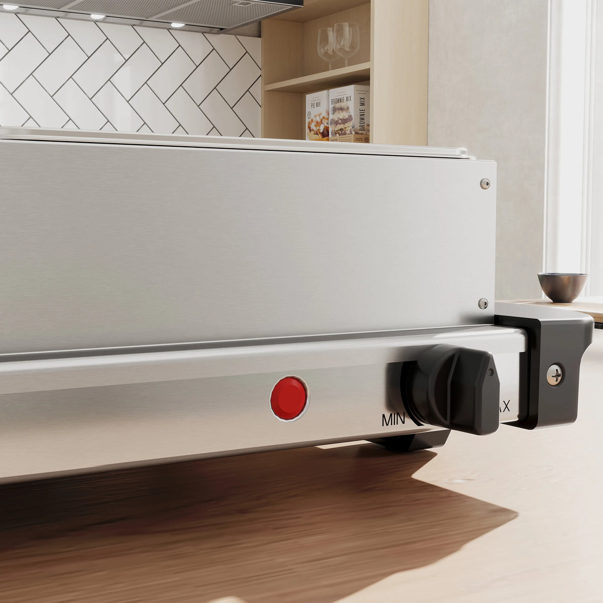 4.5L Electric Buffet Server and Food Warmer with 3 Trays and Lids, Stainless Steel