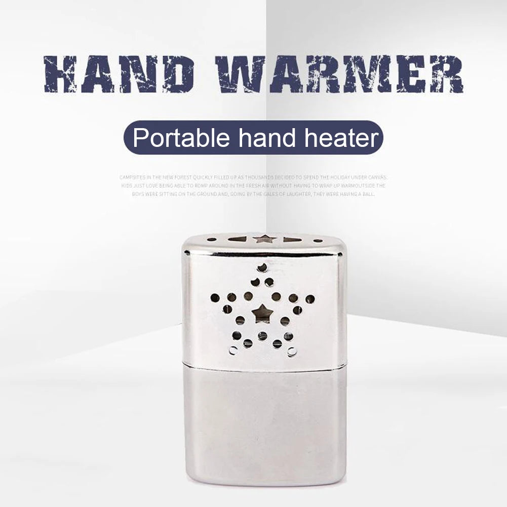 Refillable Pocket Hand Warmer, Metal Fuel Hand Warmer for Camping and Fishing