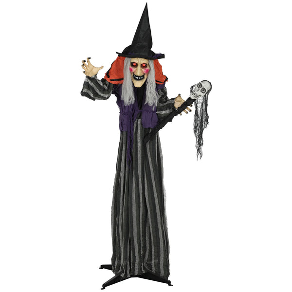 Halloween witch prop 160cm holding a skull staff