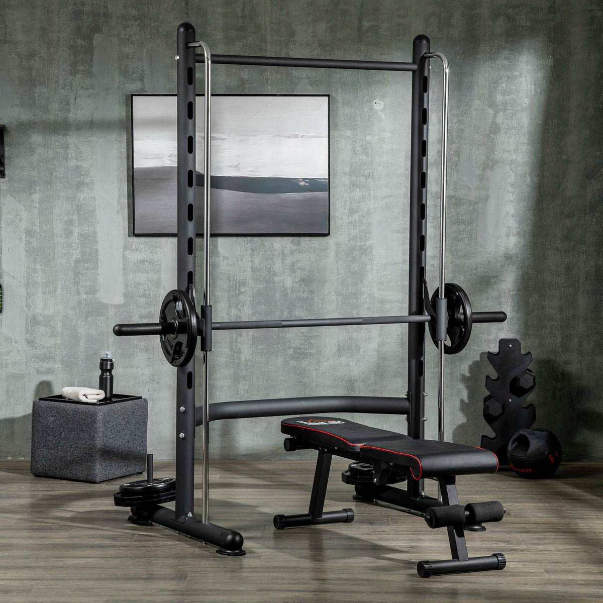 Smith Machine Squat Rack with Pull-Up Bar