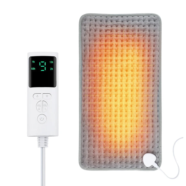 Electric Heating Pad 60 x 30cm with 9 Heat Settings and Auto-Off Timer, UK Plug