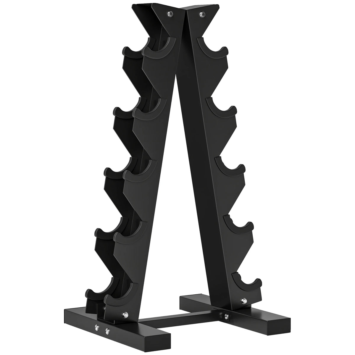 5-Tier Dumbbell Rack, Steel Weight Storage Stand for Home Gym