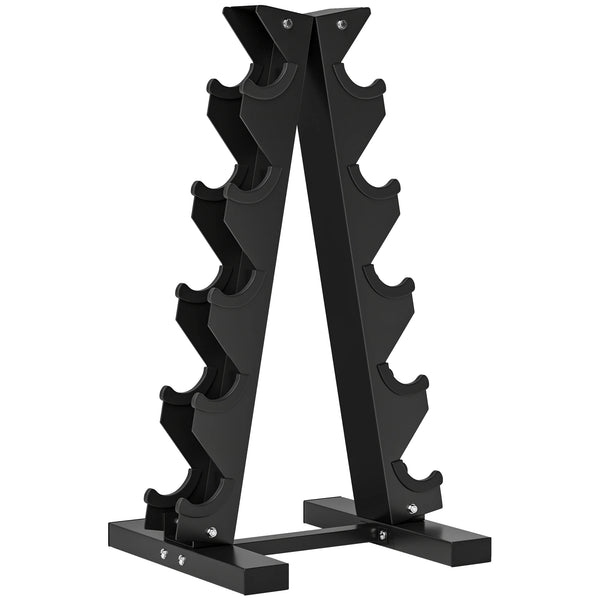 5-Tier Dumbbell Rack, Steel Weight Storage Stand for Home Gym