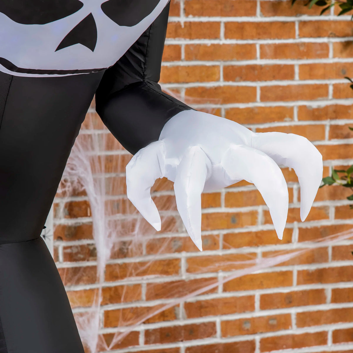 7ft Inflatable Halloween Horned Ghost with LED and Flame Lights