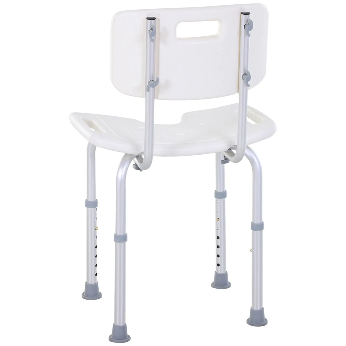 Adjustable Aluminium Shower Bath Stool Spa Chair with Non-Slip Feet, Handle
