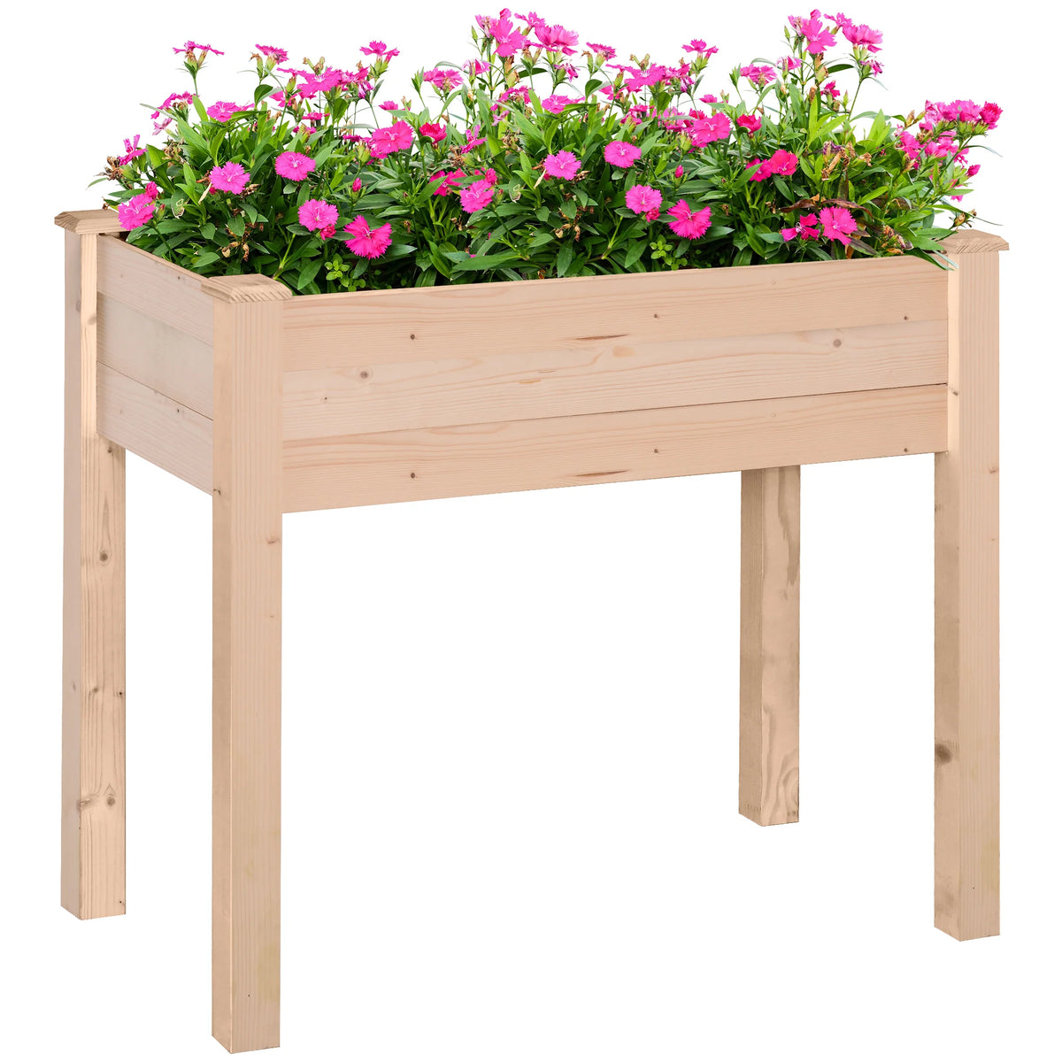 Raised Bed for Garden, Wooden Elevated Planter Box
