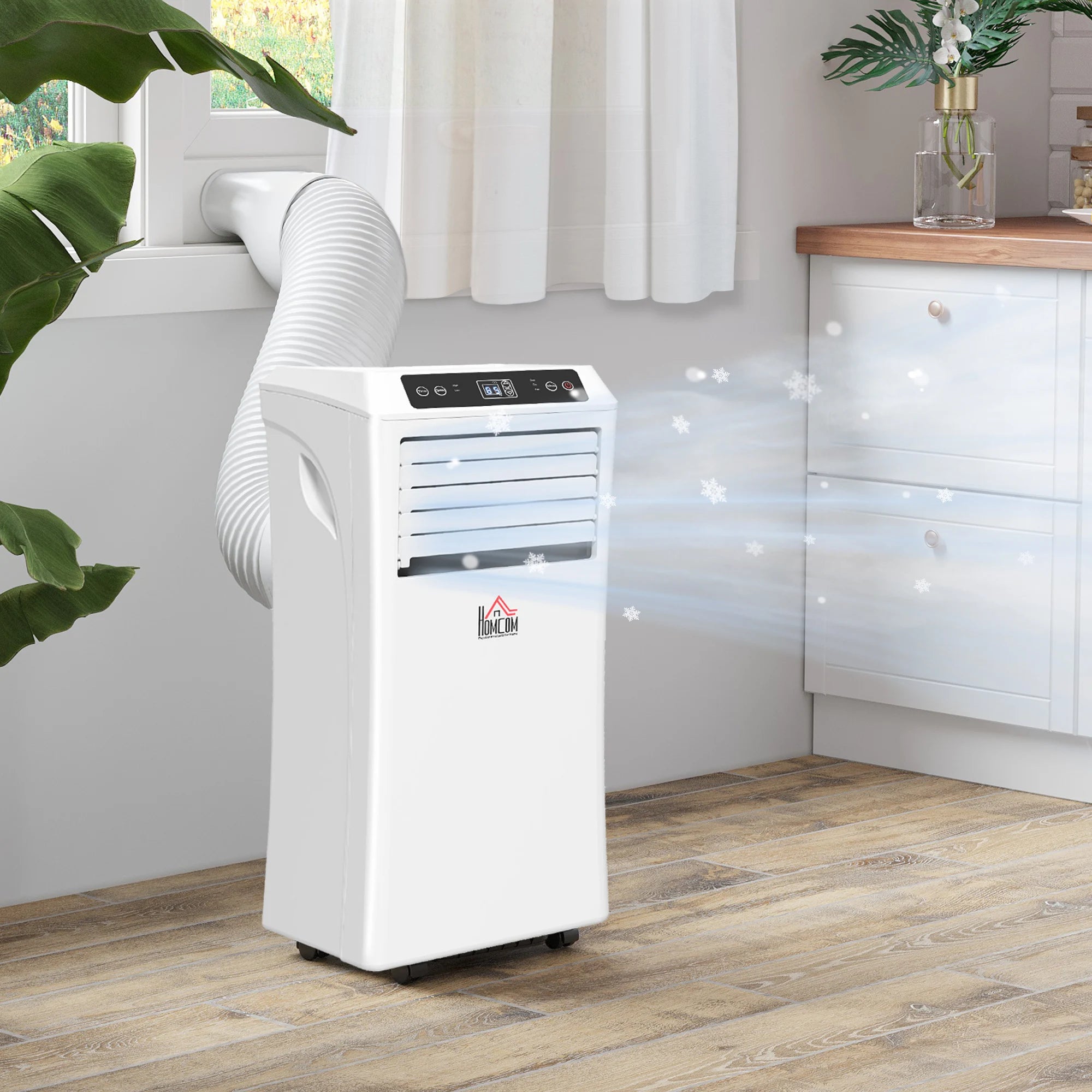 10000 BTU Portable Air Conditioner 1114W 3 Modes 24hr Timer Remote Control Dehumidifier for Home Office White