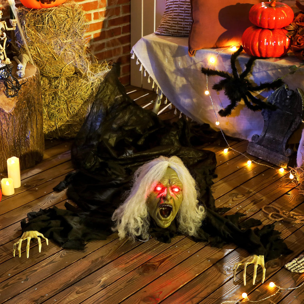 183cm Life Size Scary Halloween Decorations, Battery Operated