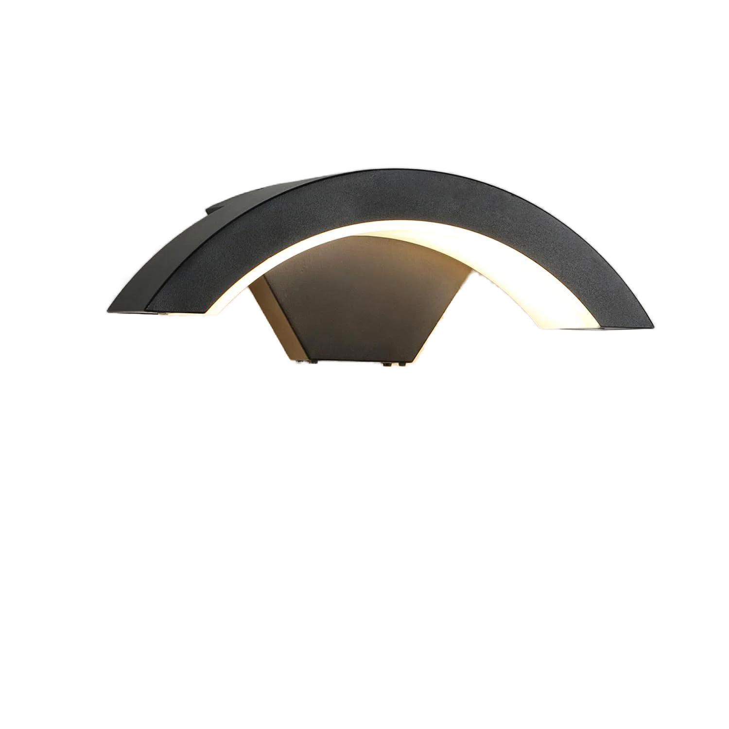 24W LED Outdoor Wall Light 3000K Warm White Waterproof Black Wall Sconce for Garden Terrace Pathway