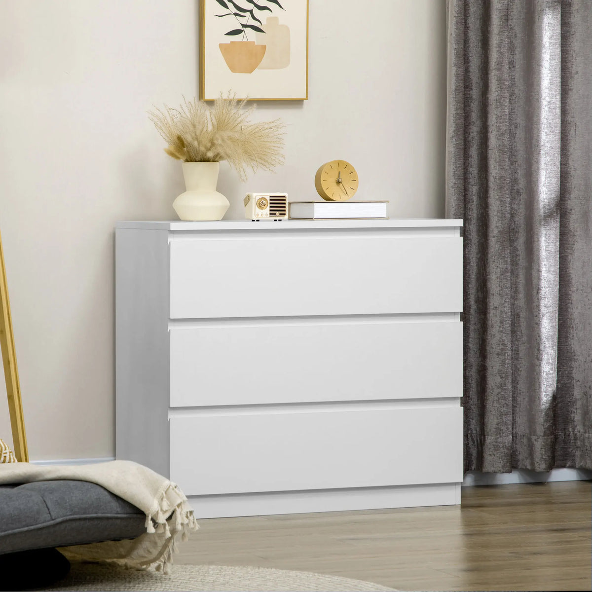 Chest of Drawers, 3 Drawer Storage Cabinet Unit for Bedroom