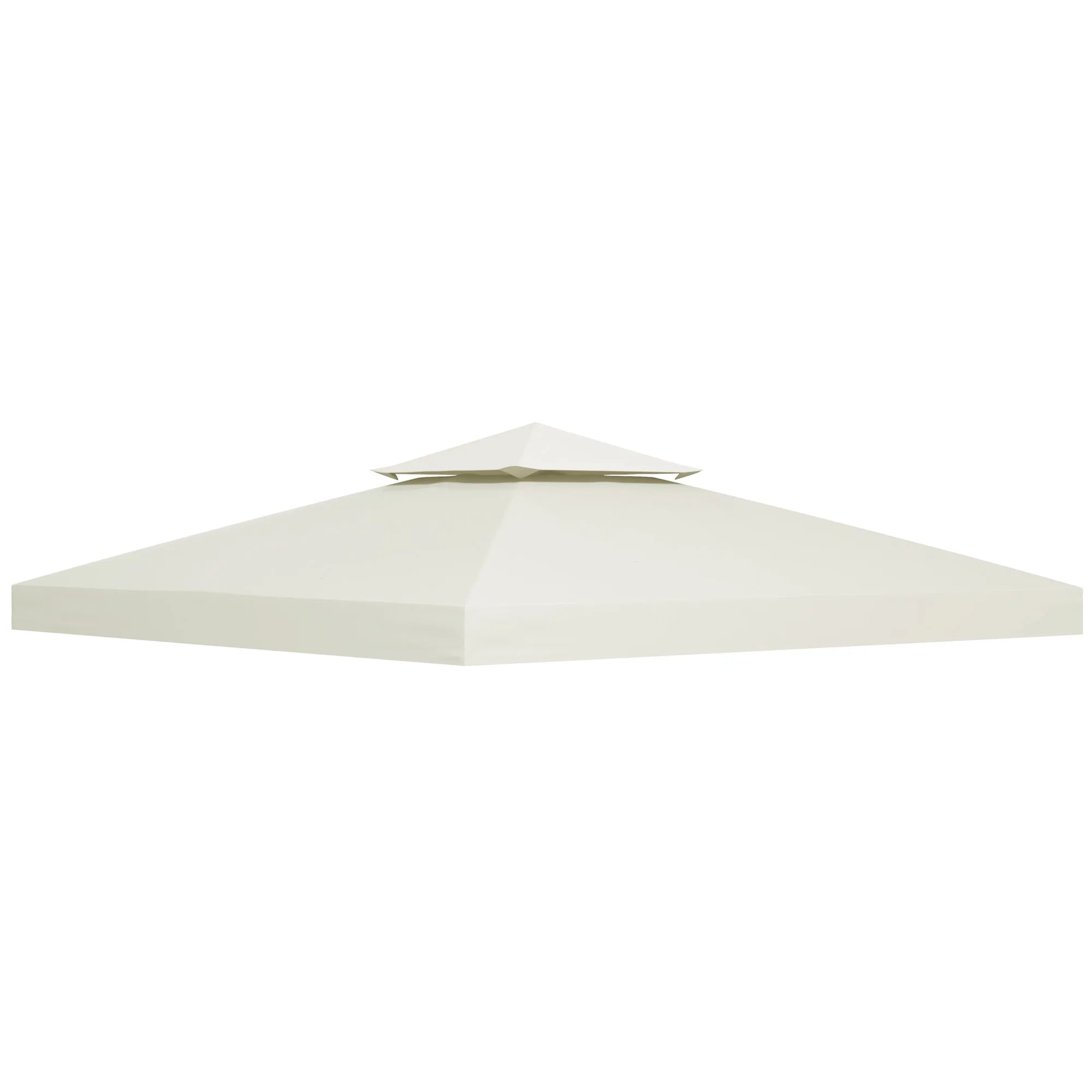 3 x 3m Gazebo Canopy Roof Replacement Cover Two Tier Waterproof Polyester Spare Part for Garden Gazebo
