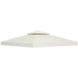 3 x 3m Gazebo Canopy Roof Replacement Cover Two Tier Waterproof Polyester Spare Part for Garden Gazebo