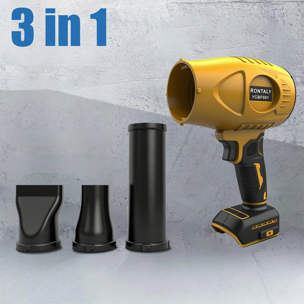 Cordless Turbo Jet Blower for DeWalt 18V Batteries, 3 Nozzles