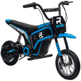 24V Kids Electric Motorbike Ride On with Twist Throttle Music and Horn 12 Inch Wheels Ages 8-12