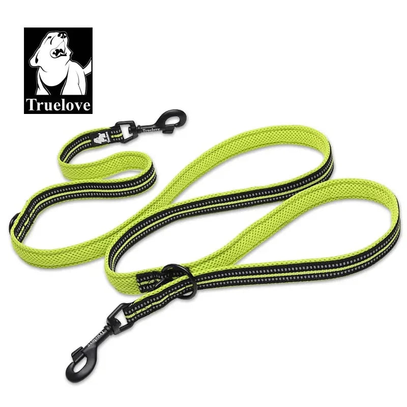 Truelove 7 in 1 Dog Lead Adjustable Hands Free Double Leash Reflective