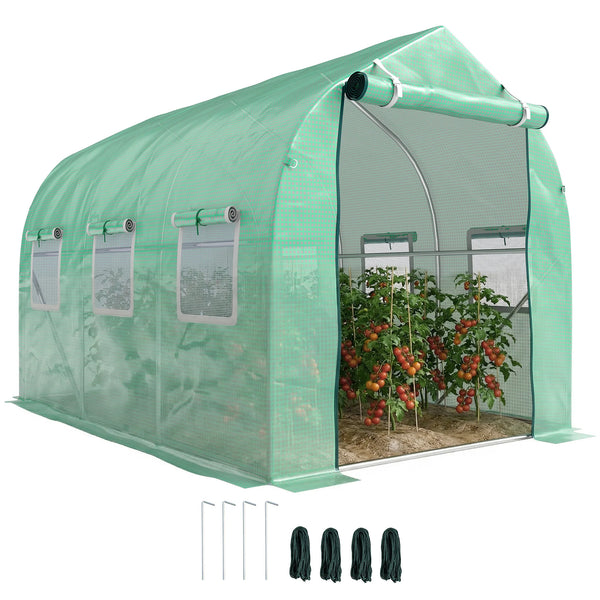 Walk-In Polytunnel Round / Gable Top Garden Greenhouse Heat Shed 3 x 2 x 2m