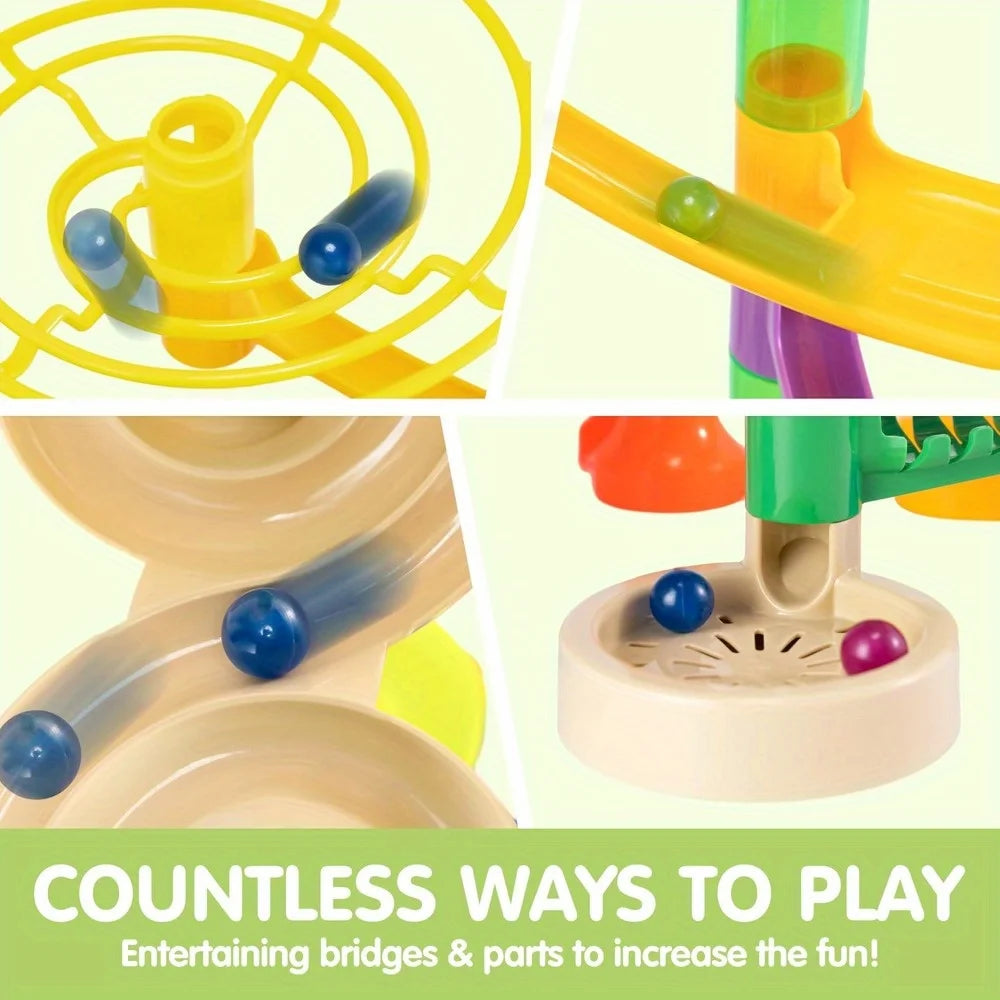 236 Piece Marble Run Construction Set with Motorised Elevator – Glow in the Dark