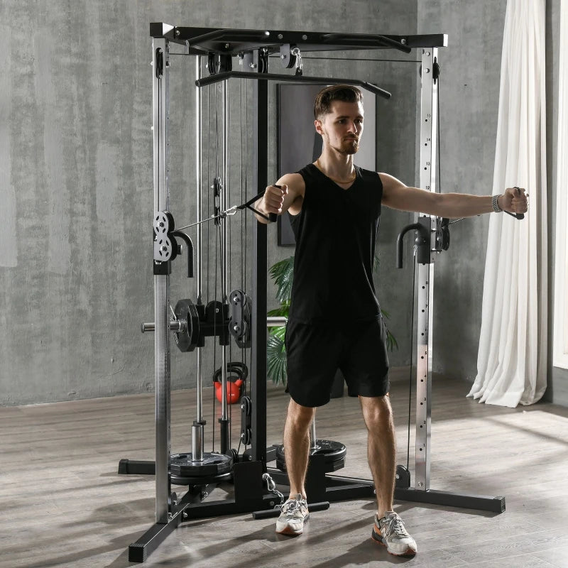 Multifunction Home Gym Machine with Pull Up Bar – 15 Position Adjustable Strength Training Equipment