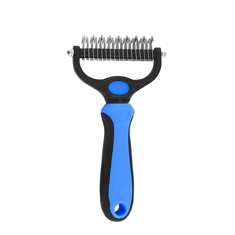 Professional Pet Deshedding Brush | Stainless Steel Fur & Knot Cutter for Dogs & Cats