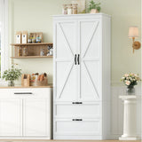 Kitchen Storage Cabinet with 2 Doors and Drawers Modern Buffet Sideboard with Adjustable Shelves