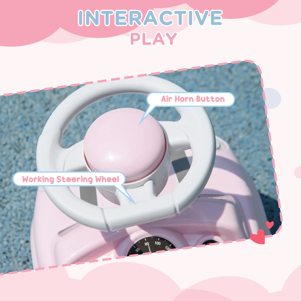 Ride On Car, Foot To Floor Sliding Car with Air Horn