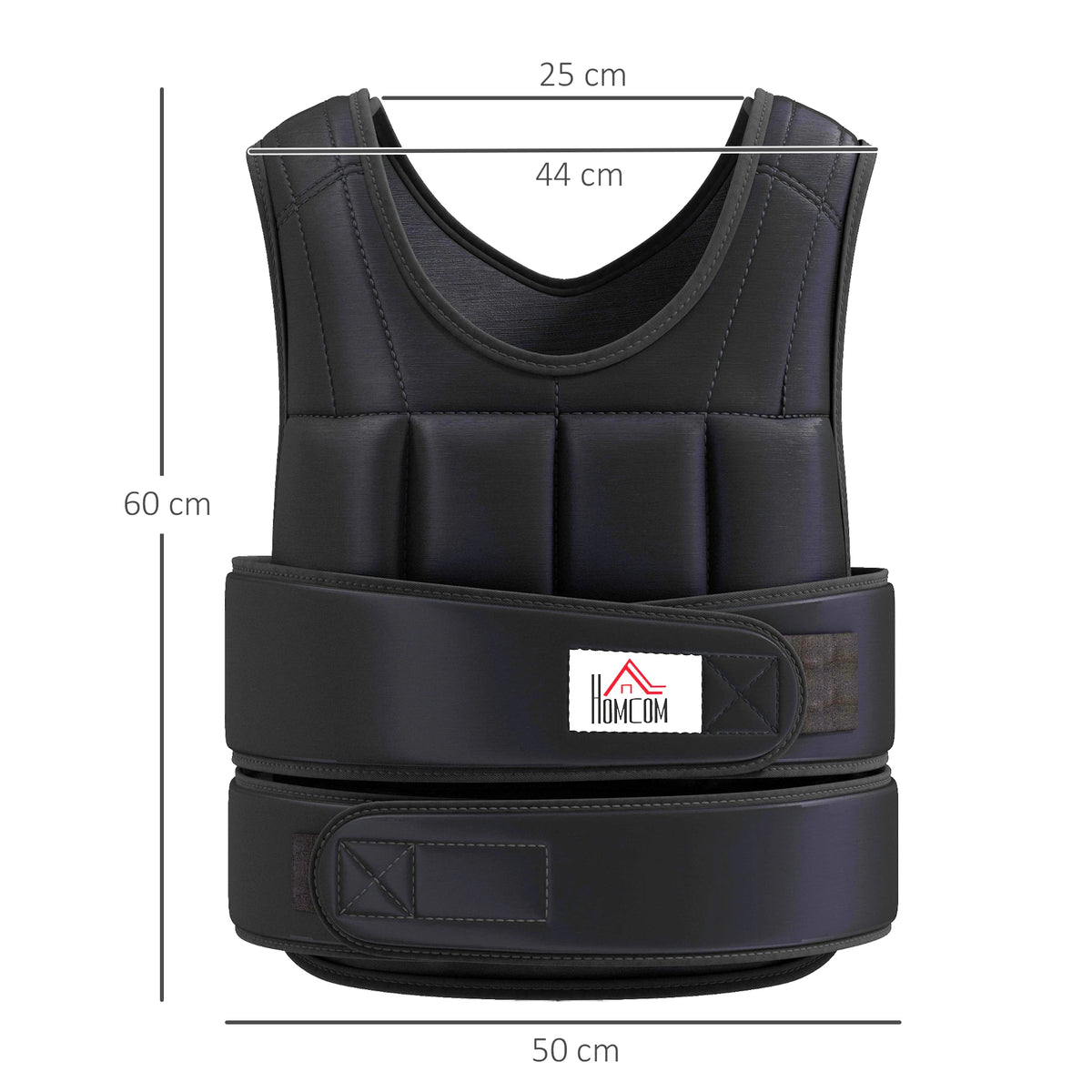 15kg Weighted Vest, Adjustable Running Weight Vest with 38 Weight Bags, Men's & Women's Cardio Exercise, Black