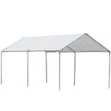 3 x 6m Outdoor Carport Canopy Galvanised Steel Frame UV Resistant Weather Proof Car Shelter Tent