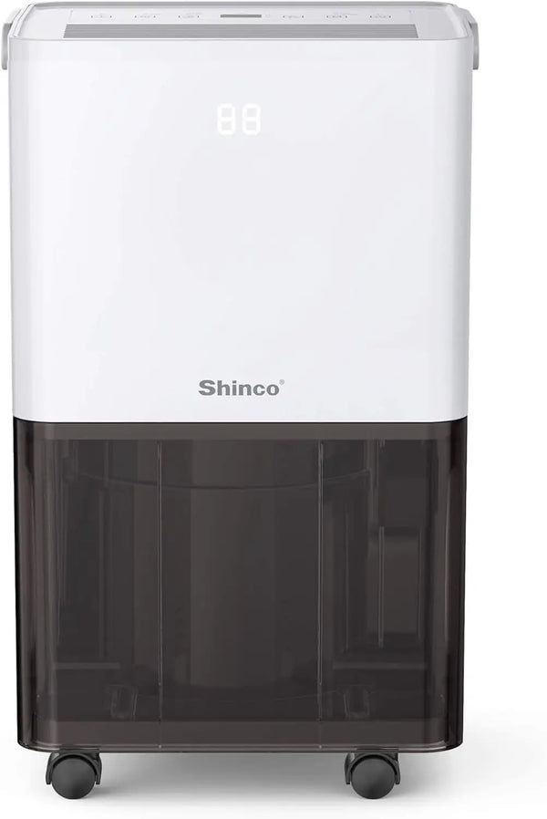 10L Electric Dehumidifier with Humidity Sensor and Drain Hose, for Rooms up to 15m²