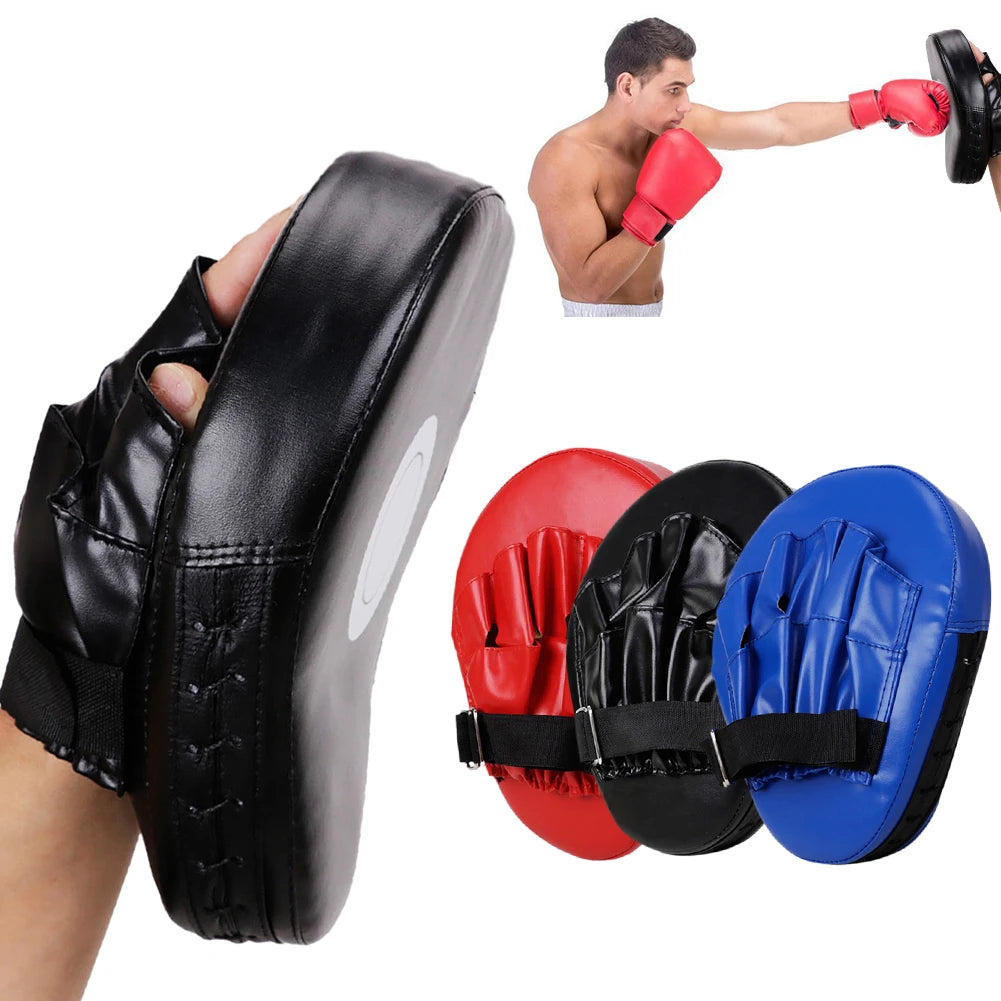 Curved Boxing Hand Target PU Leather Breathable Punching Mitts for Martial Arts Muay Thai Kickboxing Training