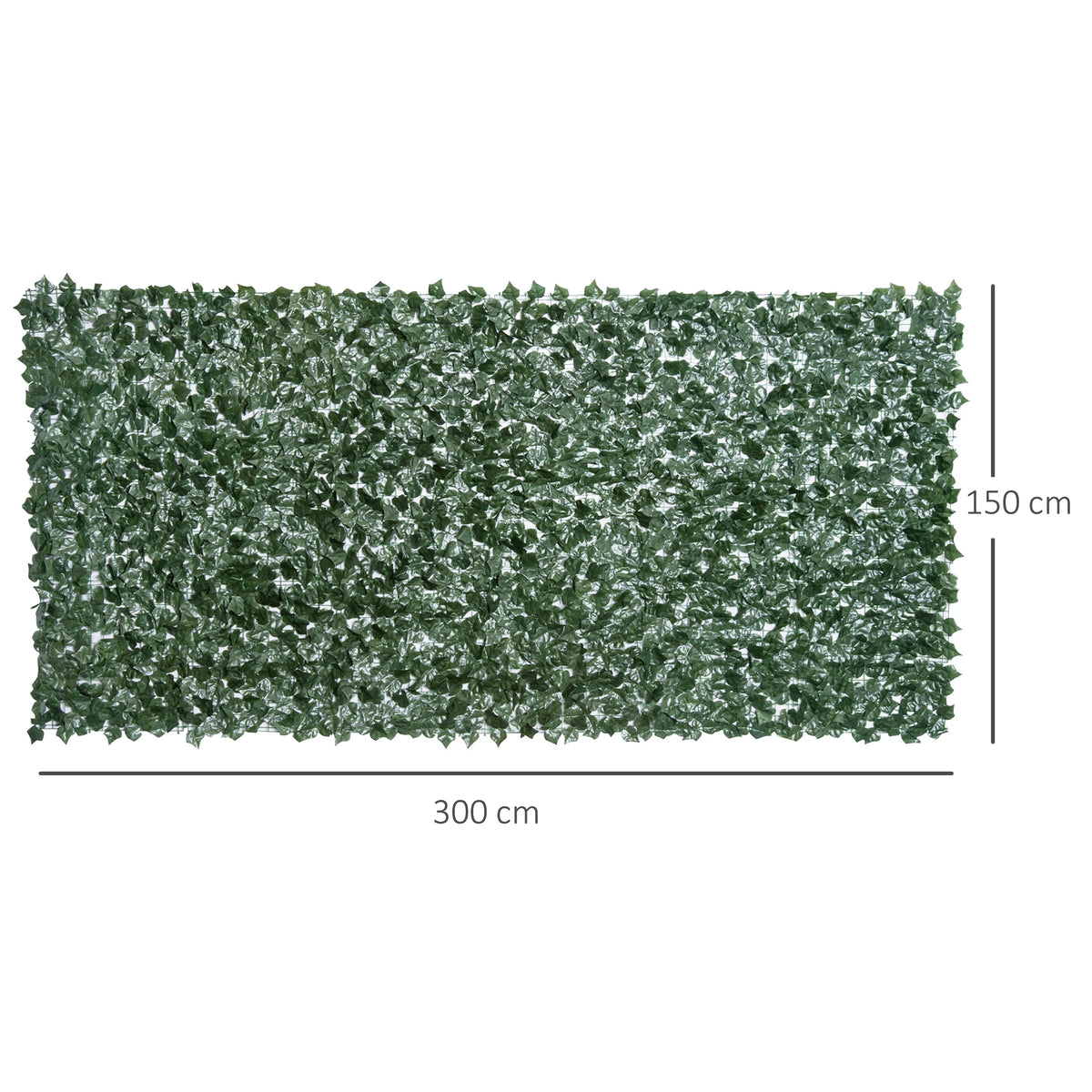 1-Piece Artificial Leaf Hedge Screen Privacy Fence Panel for Garden, Outdoor & Indoor Decor, Dark Green, 3M x 1.5M