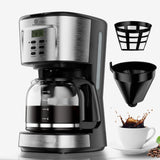 900W Electric Drip Coffee Maker 1.5L with Delay Brew Timer LCD Display Auto Power Off and Dishwasher Safe Carafe