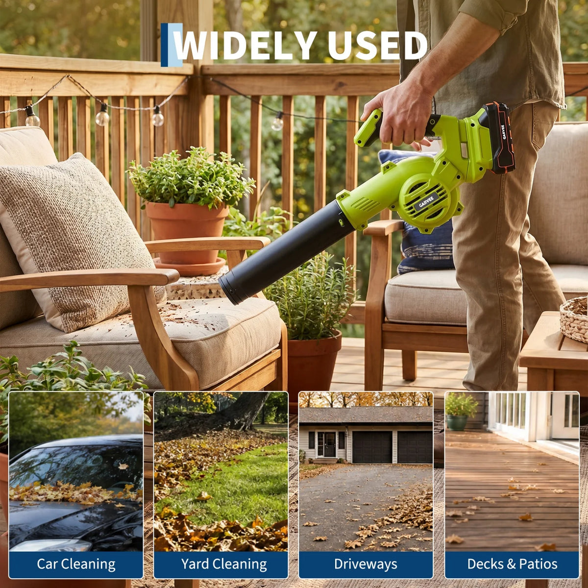 20V Brushless Cordless Leaf Blower with 4.0Ah Battery and Fast Charger, 6-Speed