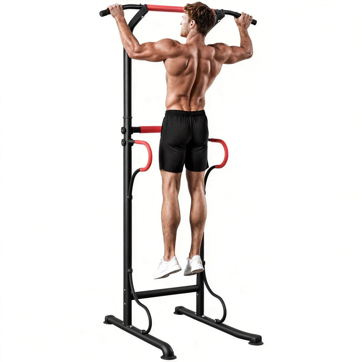 Multi-Use Power Tower with Pull-Up, Dip and Leg Raise Stations
