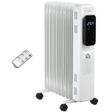 2000W Oil Filled Radiator Heater | 3 Heat Settings, Remote Control & 24hr Timer