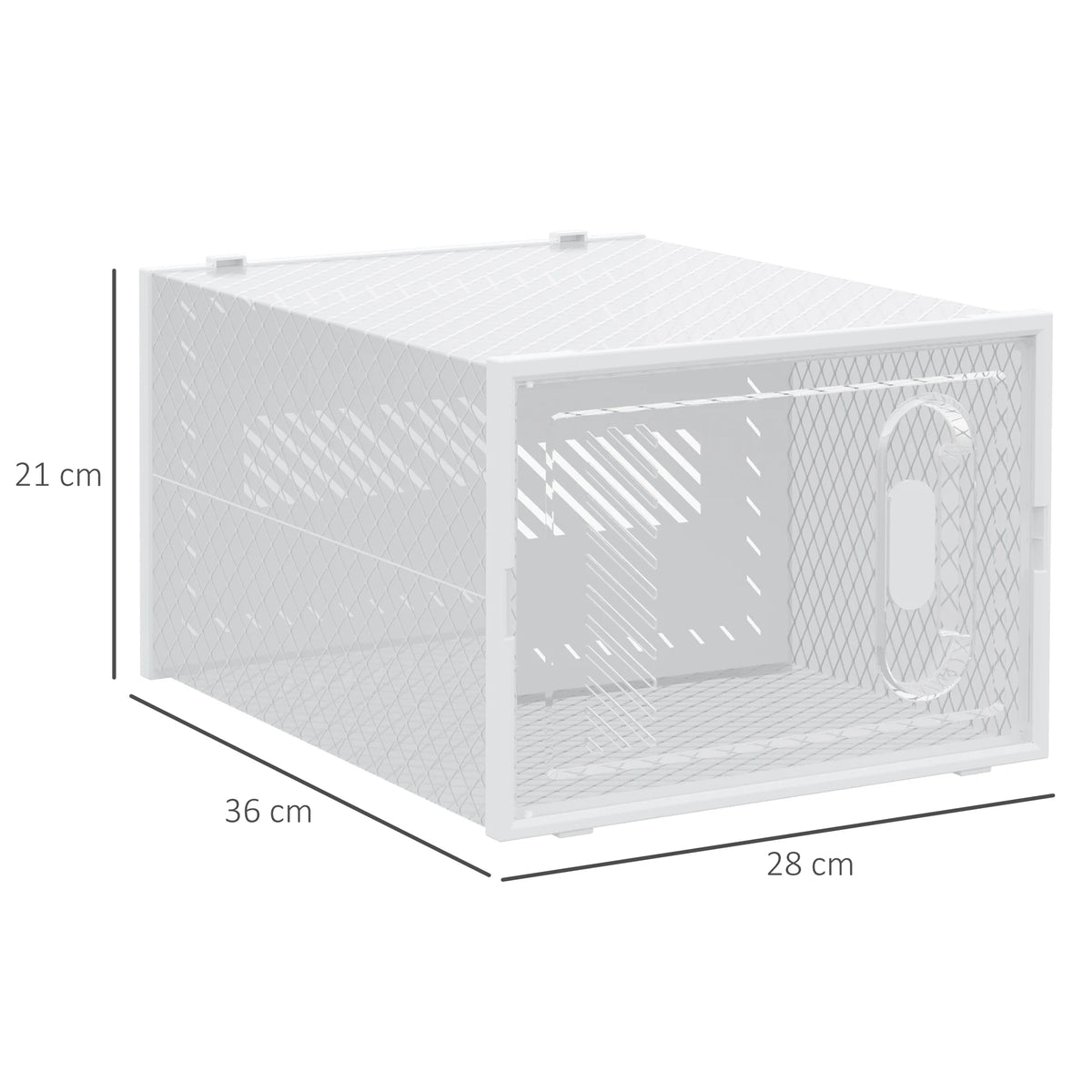 18-Piece Stackable Clear Shoe Storage Boxes, Fits Up to UK Size 12