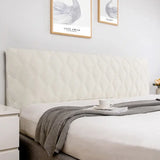 All-Inclusive Velvet Headboard Cover Super Soft Smooth Quilted Head Cover Thicken Solid Color Bed Back Dust Protector Cover