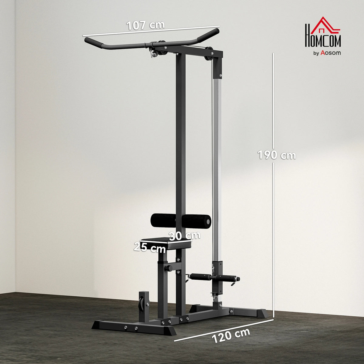 Exercise Pulldown Machine, Dip Station Power Tower Stand Adjustable Positions