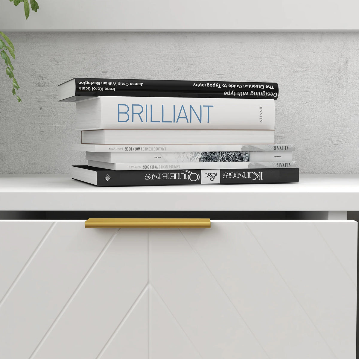 Modern Storage Cabinet, Freestanding Cupboard Dresser with 3 Drawers