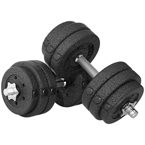 30kg Adjustable Dumbbells Set, Hand Weights for Home Gym and Strength Training, Black