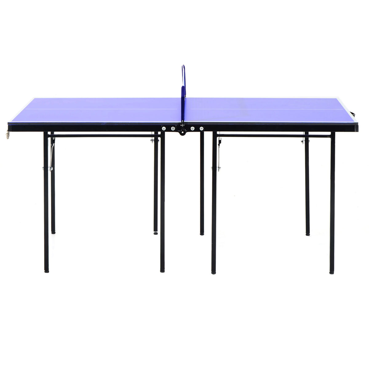 Folding 5ft Mini Table Tennis Table with Net, Blue