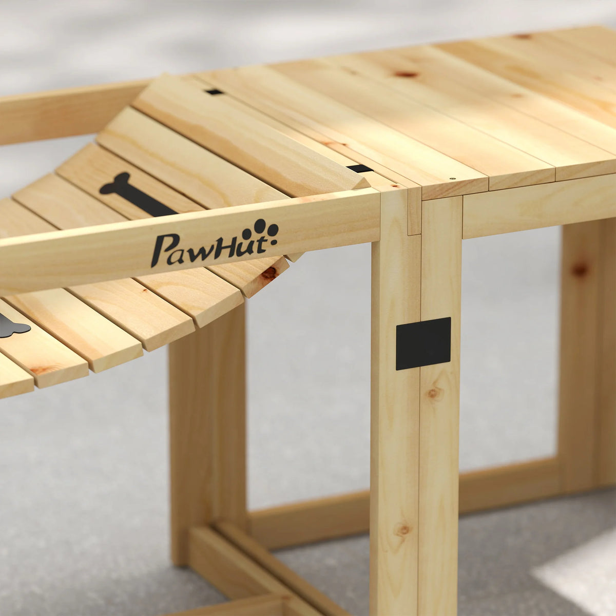 3-Piece Wooden Dog Agility Set with Bridge, Platform and Stairs